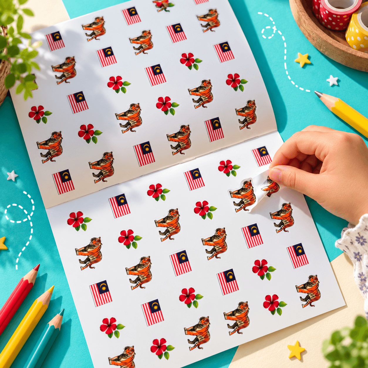Planche de stickers ludiques